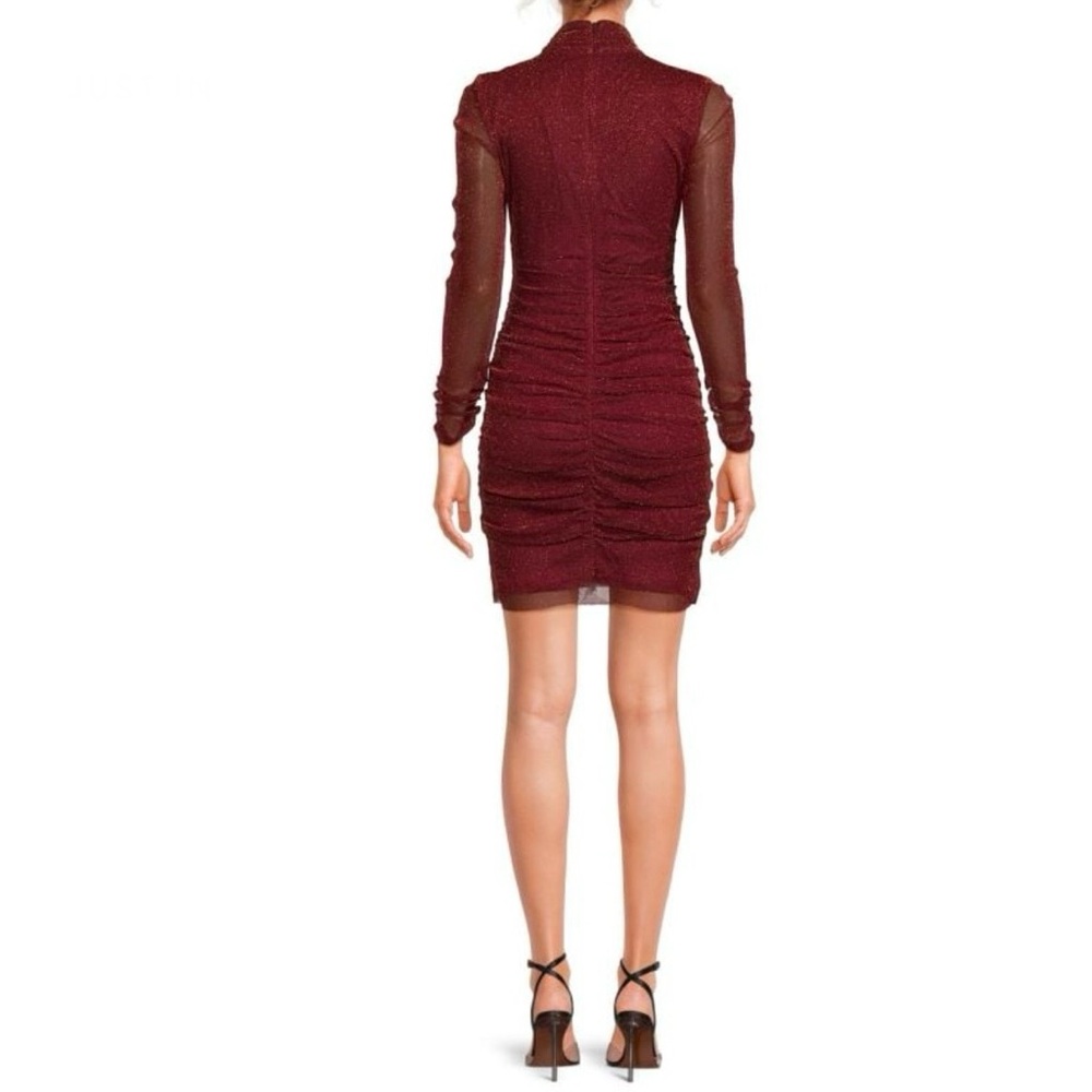 ELIZA J Ruched Shimmer Bodycon - Picture 2 of 12
